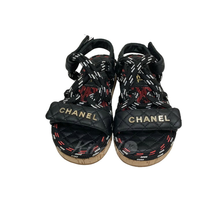 楽天市場】【中古】CHANEL マトラッセ キルティング サンダル G34602 