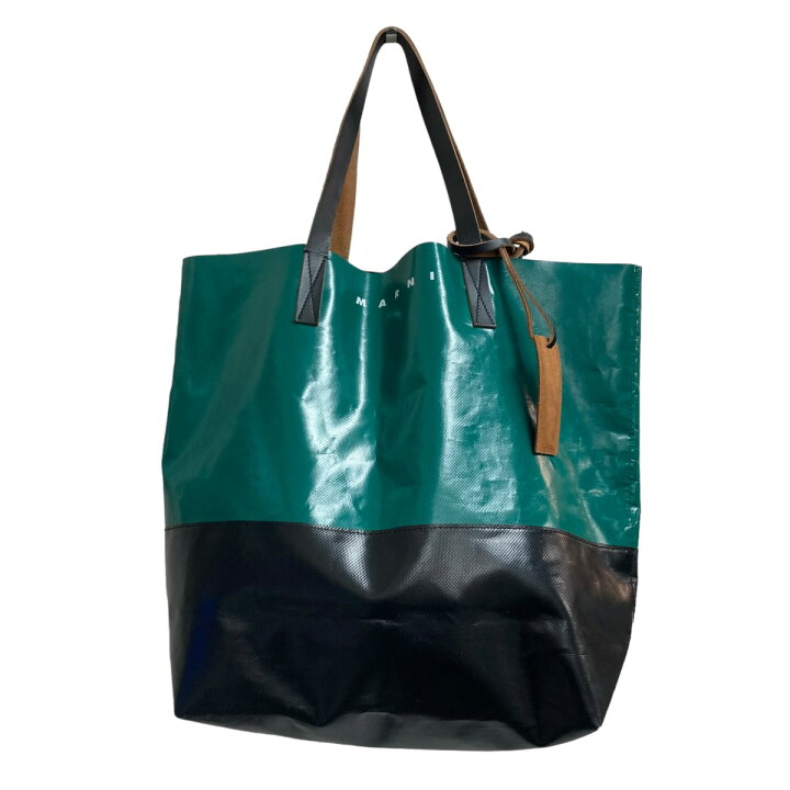 楽天市場】【中古】MARNI トートバッグ グリーン×ブラック 【050424 