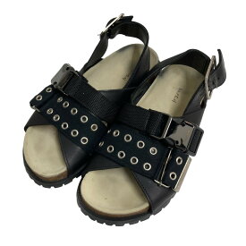 【中古】sacai×A．P．C．　Jules leather sandals ブラック サイズ：36 【050424】（サカイ×アー・ペー・セー）
