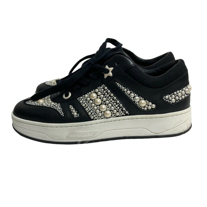 楽天市場】【中古】JIMMY CHOO パール装飾スニーカー ブラック サイズ 