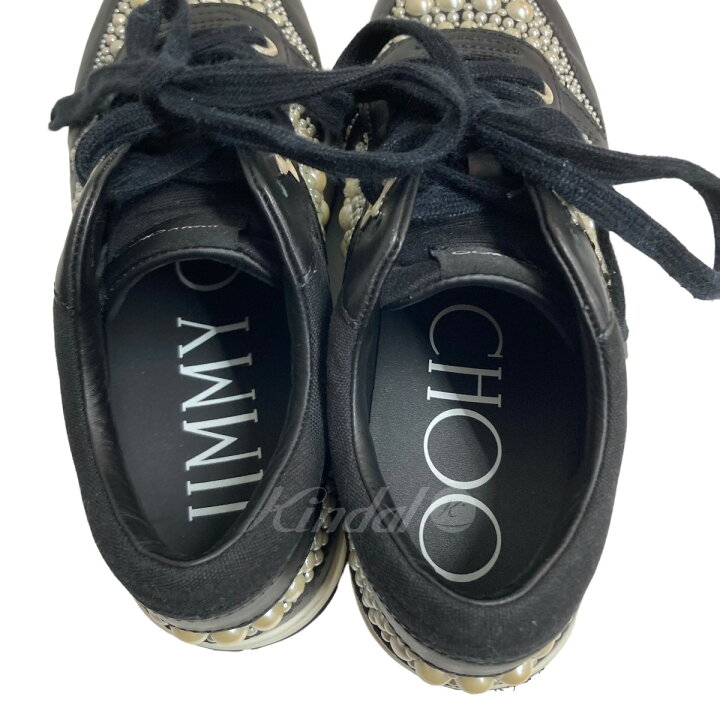 楽天市場】【中古】JIMMY CHOO パール装飾スニーカー ブラック サイズ 