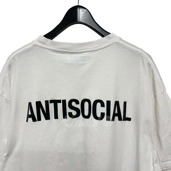 楽天市場】【中古】vetement 20AW ANTISOCIAL T-SHIRT ホワイト サイズ 