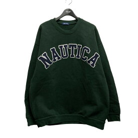 【中古】NAUTICA　Arch Logo Crewneck Sweatshirt 21AW 213 1249 グリーン サイズ：XXL 【050424】（ノーティカ）