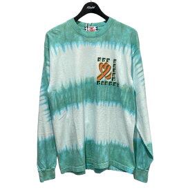 【中古】SON OF THE CHEESE　SON OF THE CHEESE HEART L／S TEE タイダイ染カットソー グリーン×ホワイト サイズ：M 【040424】（サノバチーズ）