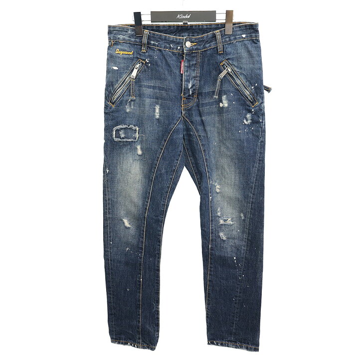 楽天市場】【中古】DSQUARED2 ここのえ期 ペイント加工デニムパンツ 