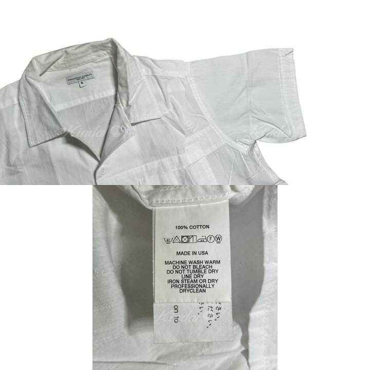 楽天市場】【中古】Engineered Garments 半袖シャツ ホワイト サイズ 