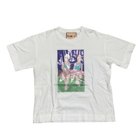 【中古】PLAN C　2020SS graphic print boxy T-shirt 半袖ロゴTシャツ ホワイト サイズ：M 【060424】（プラン シー）