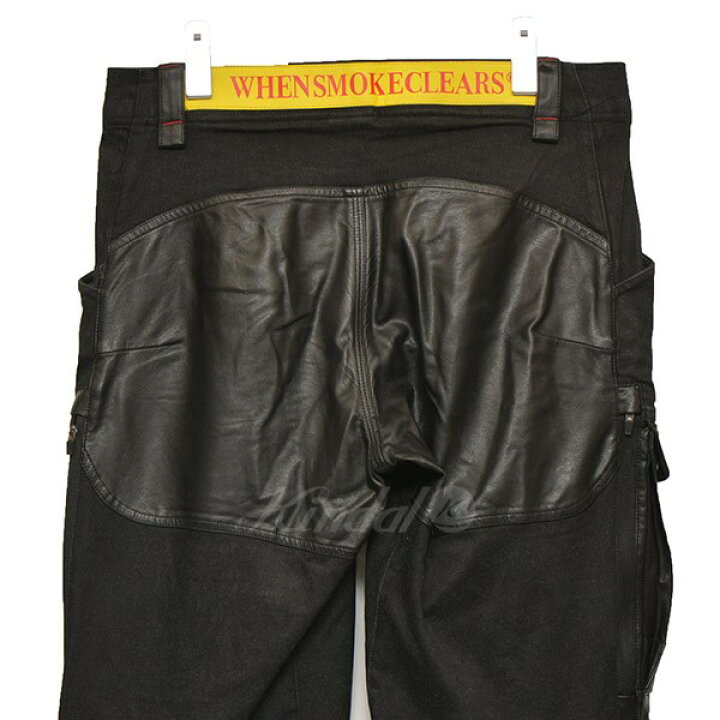 楽天市場】【中古】WHEN SMOKE CLEARS フェイクレザー切替パンツ 
