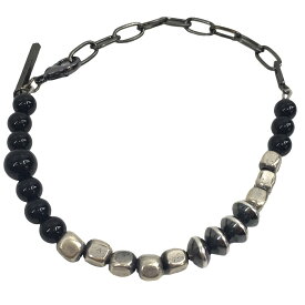 【中古】s’yte Yohji Yamamoto syte　BRASS ONYX SILVER NAVAJO ブレスレット ブラック 【050424】（サイト ヨウジヤマモト）