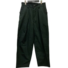 【中古】whowhat　2023SS「SIDE POCKET PANTS」1タックベンタイルコットンワイドパンツ ブラック サイズ：S 【060424】（フーワット）