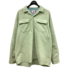 【中古】SON OF THE CHEESE　22AW｢Horse Corduroy Shirts｣ ホース刺しゅうコーデュロイシャツ ライトグリーン サイズ：XL 【060424】（サノバチーズ）