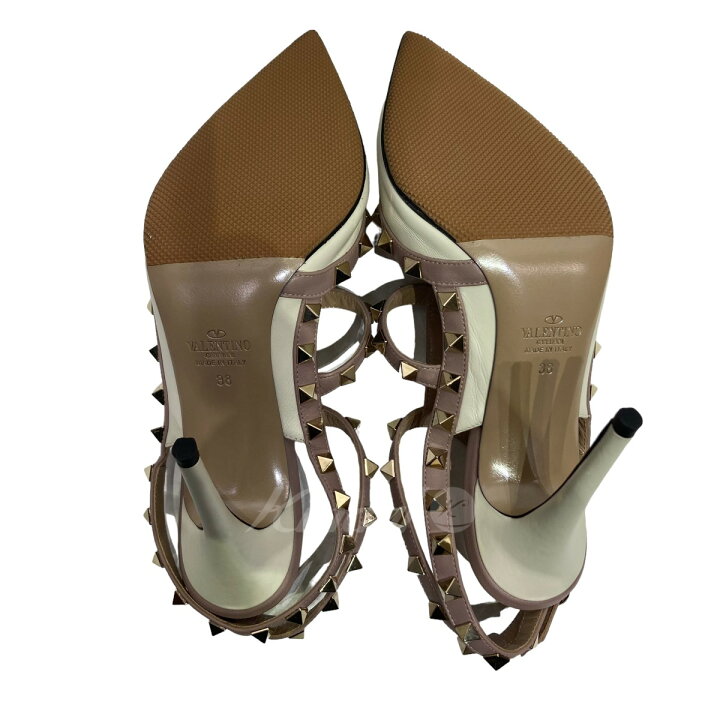 楽天市場】【中古】VALENTINO GARAVANIロックスタッズ レザーヒール  