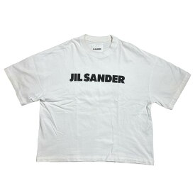【中古】JIL SANDERオーバーサイズロゴプリントTシャツ JSM707045-MS248708 ホワイト サイズ：XXL【価格見直し】