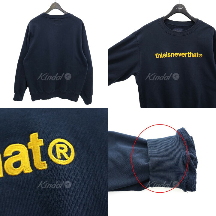 楽天市場】【中古】thisisneverthat ロゴ刺繍スウェット ネイビー 
