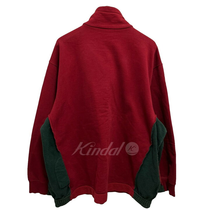 楽天市場】【中古】VETEMENTS ハーフジップスウェット レッド×グリーン 