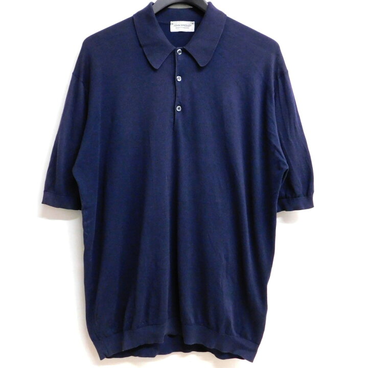 楽天市場】【中古】JOHN SMEDLEY ニットポロシャツ ネイビー サイズ：L  