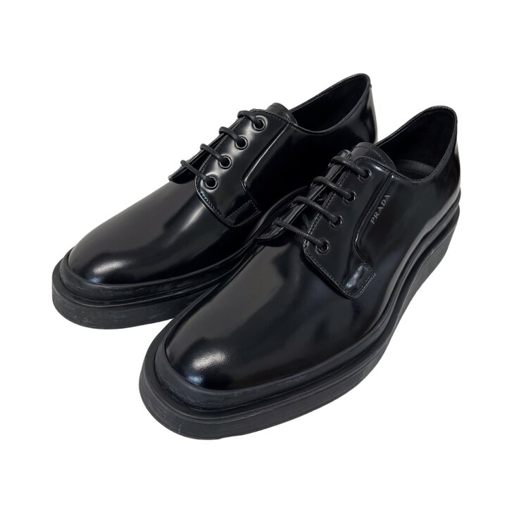 楽天市場】【中古】PRADA レザーシューズ ブラック サイズ：9 1／2 