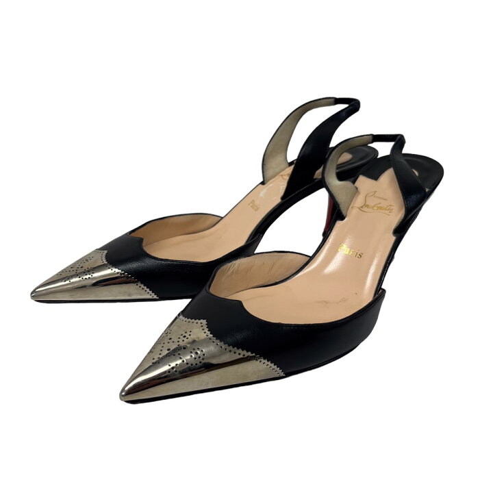 楽天市場】【中古】CHRISTIAN LOUBOUTIN ヒールパンプス ブラック 