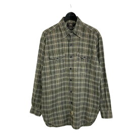 【中古】RRL　コットンチェックシャツ オリーブ サイズ：S 【090424】（ダブルアールエル）