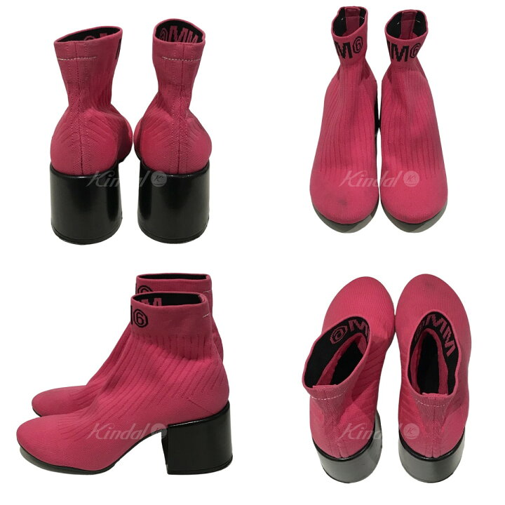 楽天市場】【中古】MM6 Maison Margiela ロゴソックスブーツ ピンク 