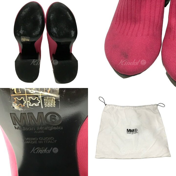 楽天市場】【中古】MM6 Maison Margiela ロゴソックスブーツ ピンク 