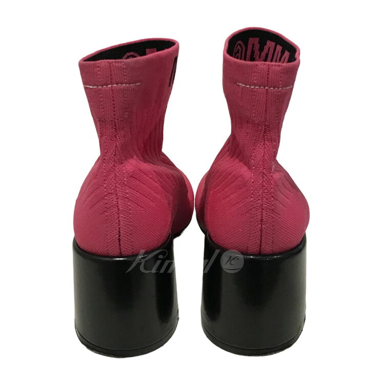 楽天市場】【中古】MM6 Maison Margiela ロゴソックスブーツ ピンク 