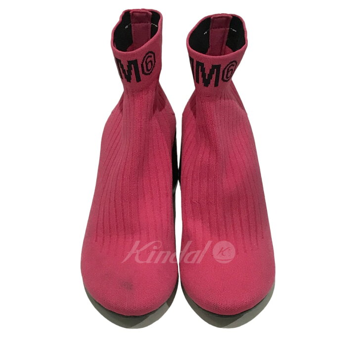 楽天市場】【中古】MM6 Maison Margiela ロゴソックスブーツ ピンク 