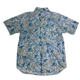 【中古】Engineered GarmentsPopover BD Shirt Big Paisley Print 半袖シャツ ブルー サイズ：XS