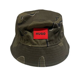 【中古】HUGO BOSS　バケットハット カモフラージュ ブラウン サイズ：S／M 【090424】（ヒューゴボス）