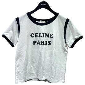 【中古】CELINEプリント Tシャツ　2X890671Q ホワイト サイズ：S【価格見直し】