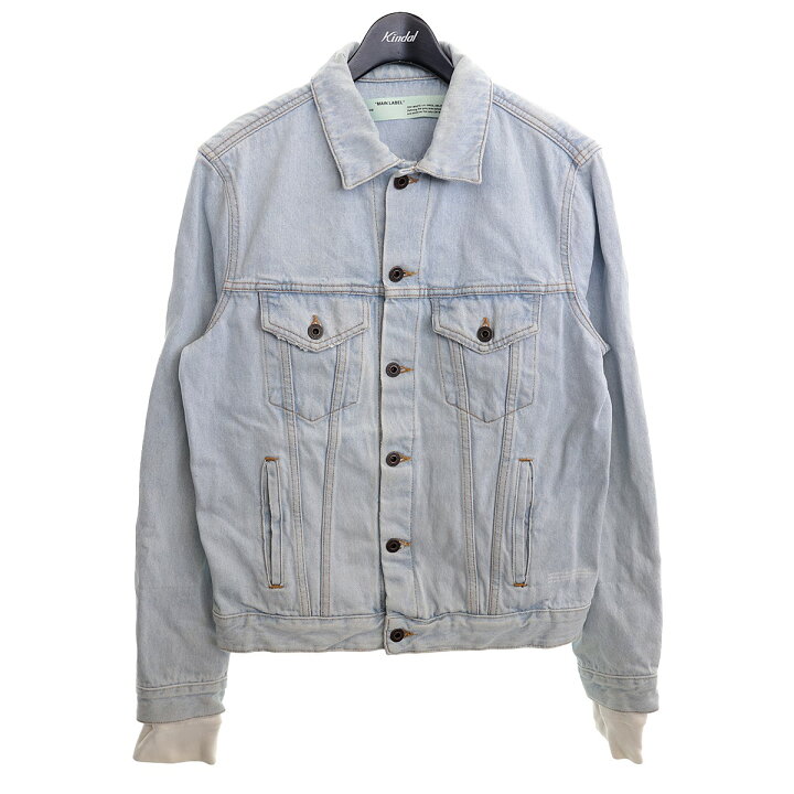 楽天市場】【中古】OFF WHITESLIM DENIM JACKET スウェット切替デニム  