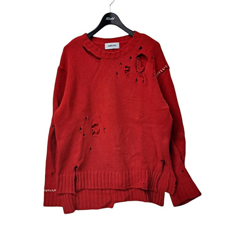 楽天市場】【中古】AMBUSH グランジ加工ウールニットセーター ダメージ 