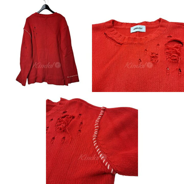 楽天市場】【中古】AMBUSH グランジ加工ウールニットセーター ダメージ 