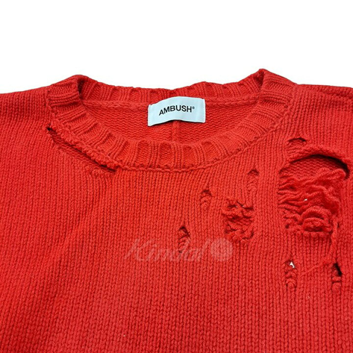楽天市場】【中古】AMBUSH グランジ加工ウールニットセーター ダメージ 
