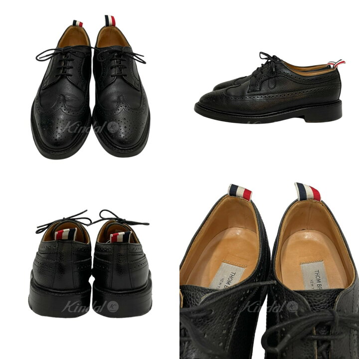 楽天市場】【中古】THOM BROWNE ウイングチップシューズ ブラック 