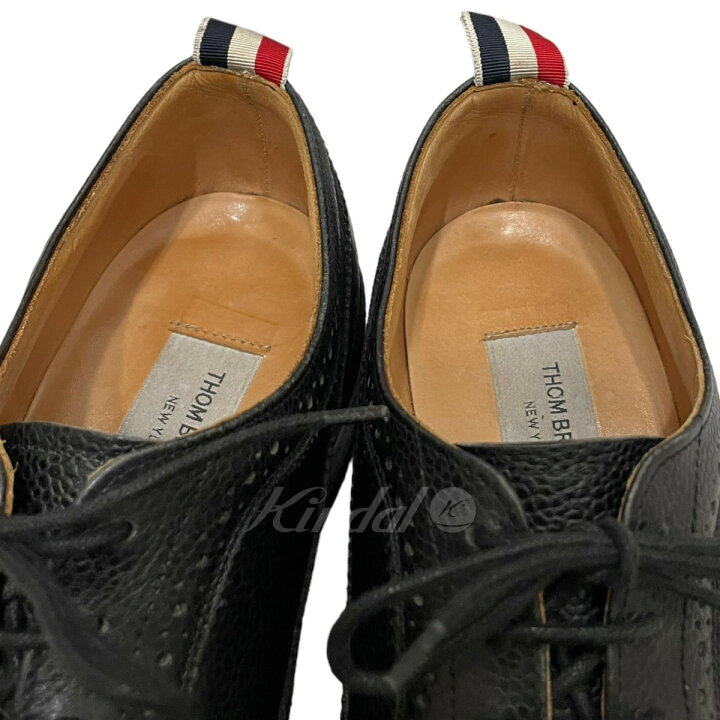 楽天市場】【中古】THOM BROWNE ウイングチップシューズ ブラック 