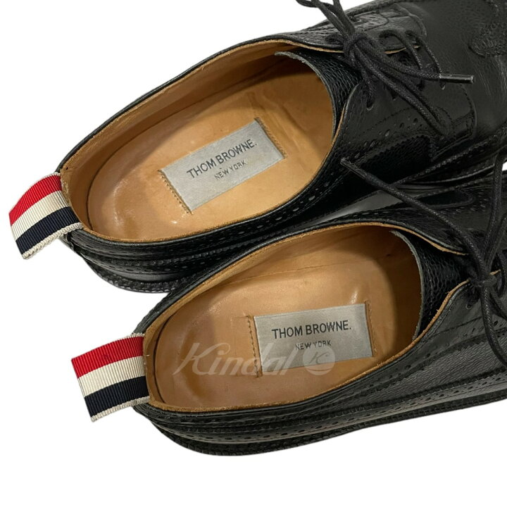 楽天市場】【中古】THOM BROWNE ウイングチップシューズ ブラック 