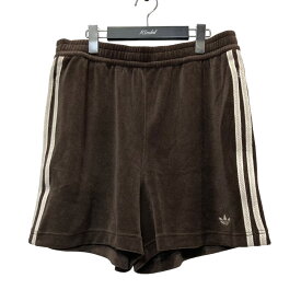 【中古】WALES BONNER×adidas Originals「Towel Shorts」パイル地ハーフパンツ ブラウン サイズ：M