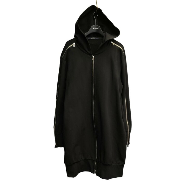 楽天市場】【中古】LIMI feuロング丈ジップデザインパーカー ブラック  