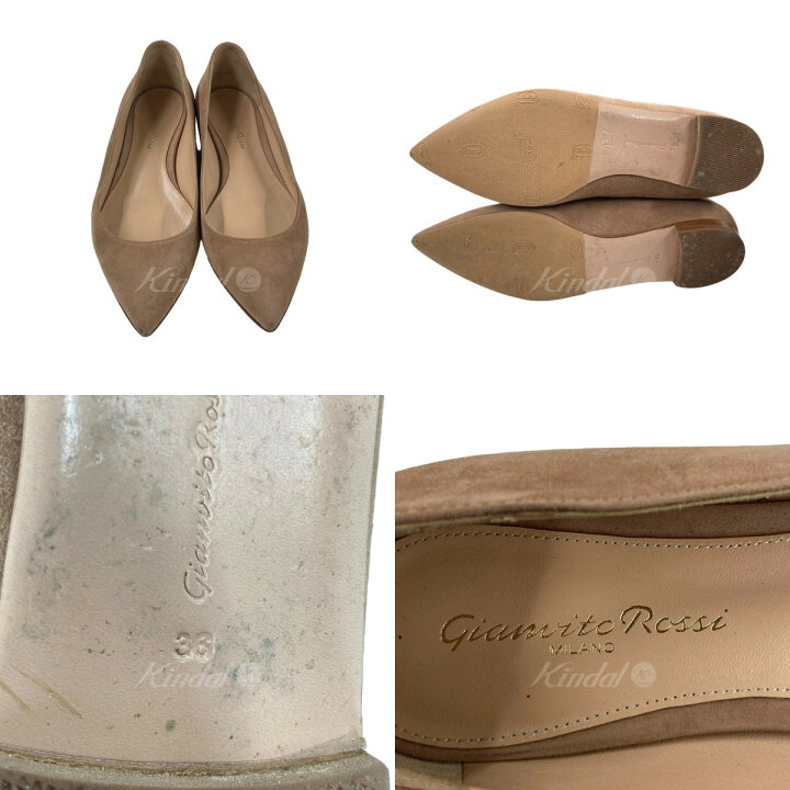 楽天市場】【中古】Gianvito Rossiスエードフラットパンプス 20879 