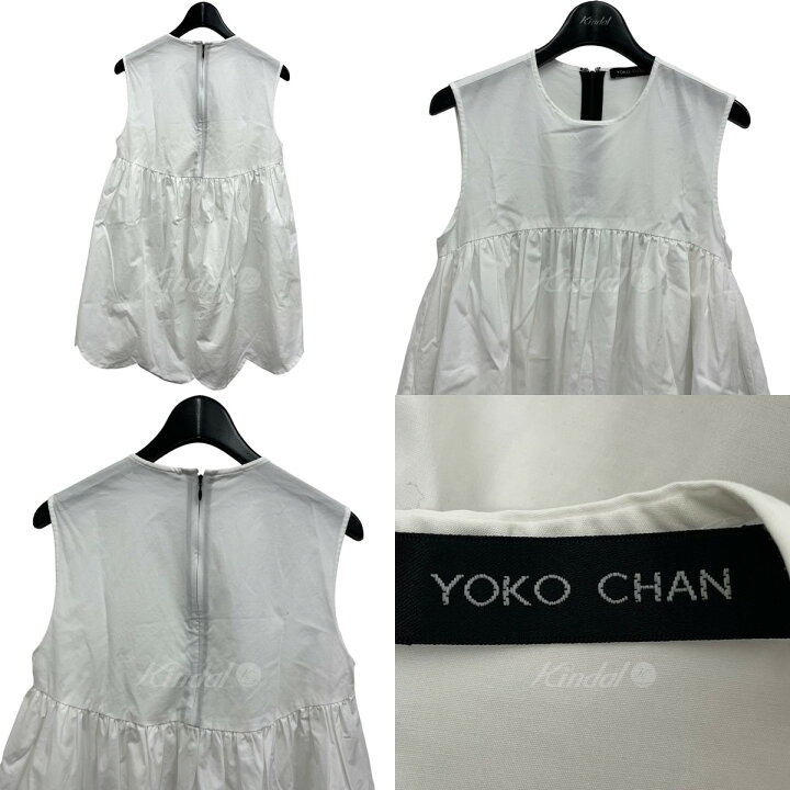 楽天市場】【中古】YOKO CHANギャザー切替ヘムスカラップブラウス 