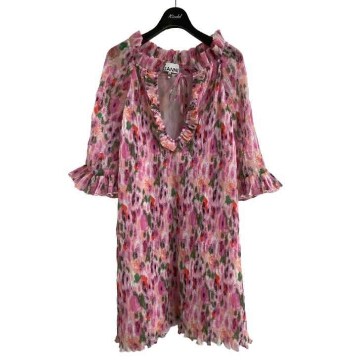 楽天市場】【中古】Ganni プリーツフローラルドレスワンピース  