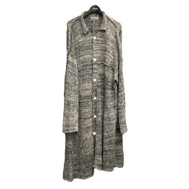 【中古】YOHJI YAMAMOTO pour homme　ロングニットカーディガン ライトグレー サイズ：SIZE 3 【100424】（ヨウジヤマモトプールオム）