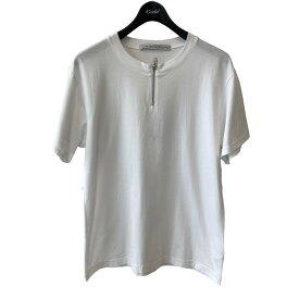 【中古】JOHN LAWRENCE SULLIVAN　23SS Zip t-shirt ホワイト サイズ：M 【110424】（ジョンローレンスサリバン）