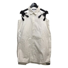 【中古】MOSCHINO　デザインシャツ ホワイト サイズ：39 【110424】（モスキーノ）