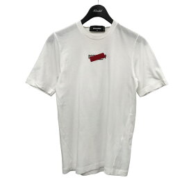 【中古】DSQUARED2　ロゴTシャツ S75GD0181 ホワイト サイズ：XS 【110424】（ディースクエアード）