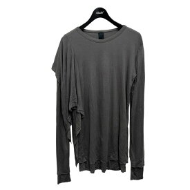 【中古】GARETH PUGH　アシンメトリーロングスリーブTシャツ グレー サイズ：40 【100424】（ガレス ピュー）