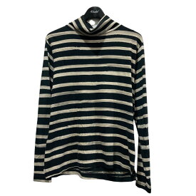 【中古】Porter Classic　｢ARTIST BORDER TURTLENECK｣ボーダータートルネックカットソー ホワイト×ネイビー サイズ：M 【110424】（ポータークラシック）