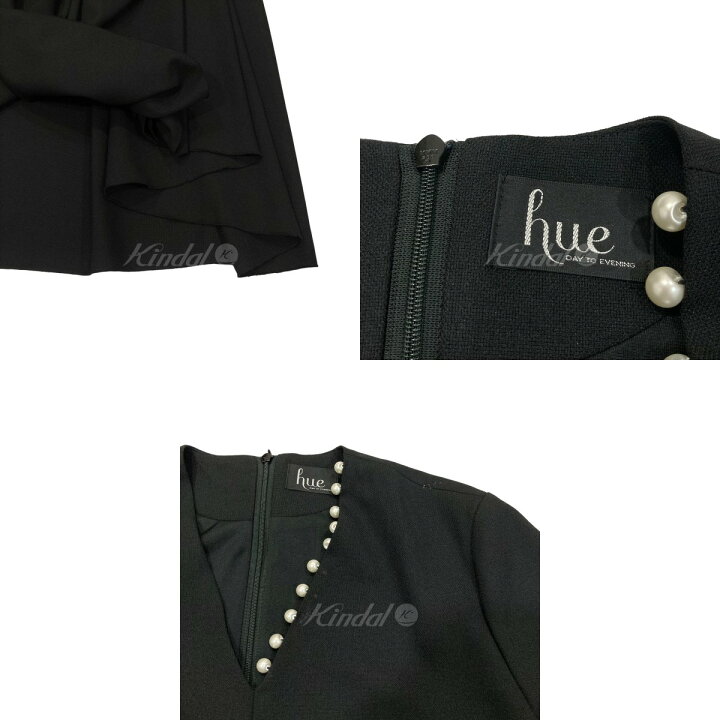 楽天市場】【中古】hue DAY TO EVENINGパール付き Vネックフレア 