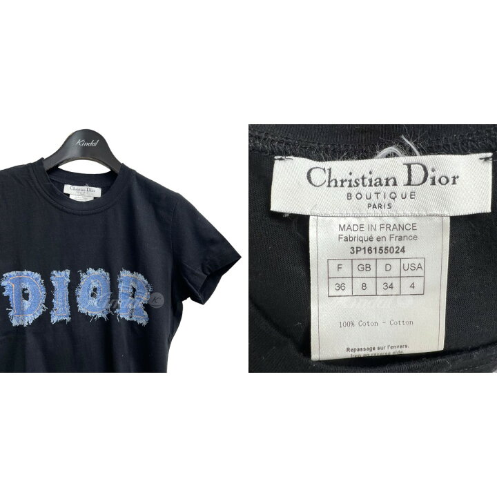 楽天市場】【中古】Christian Dior プリントTシャツ ブラック サイズ 